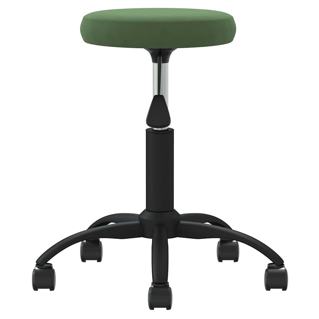 Scaun pivotant de birou catifea verde inchis — imaginea 4