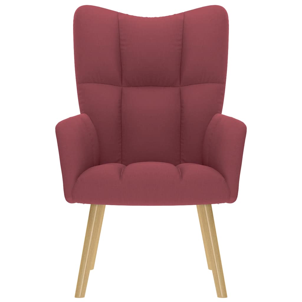 Fotoliu de relaxare, rosu vin, material textil — imaginea 4
