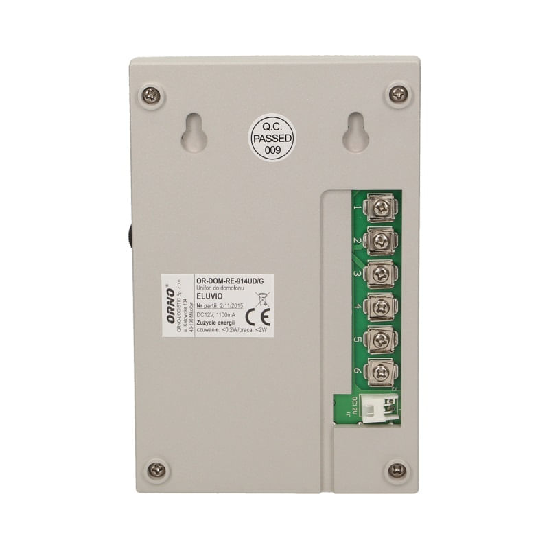 Interfon pentru o familie ELUVIO INTERCOM ORNO OR-DOM-RE-920/G, gri