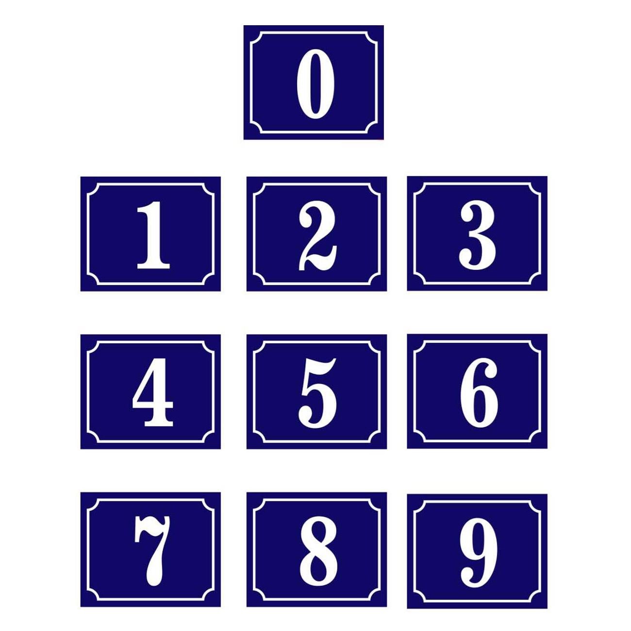 Set indicatoare autocolante, numere 0-9, dimensiuni 11 x 9 cm, material pvc