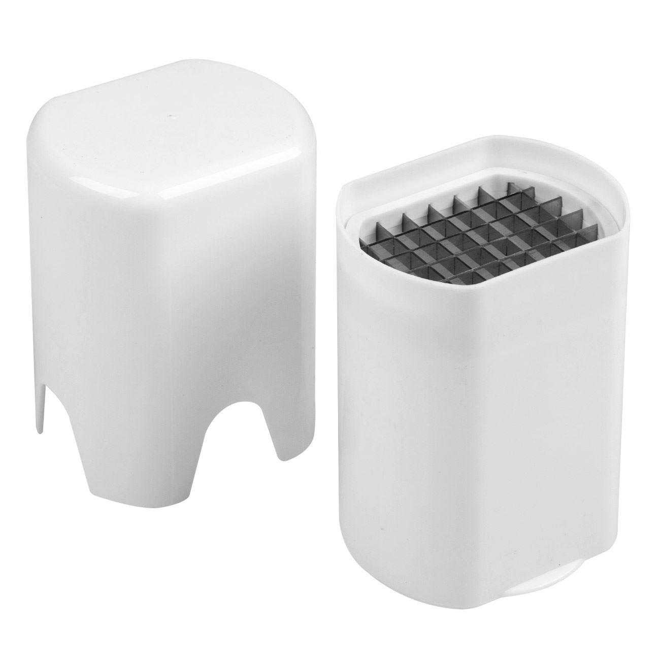 Cutit feliator cartofi, alb, plastic-metal, 13.5 cm — imaginea 2