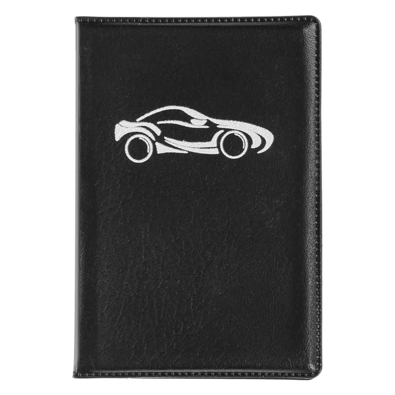 Husa permis conducere si carduri, model auto, negru, dimensiuni 7.5 x 11cm