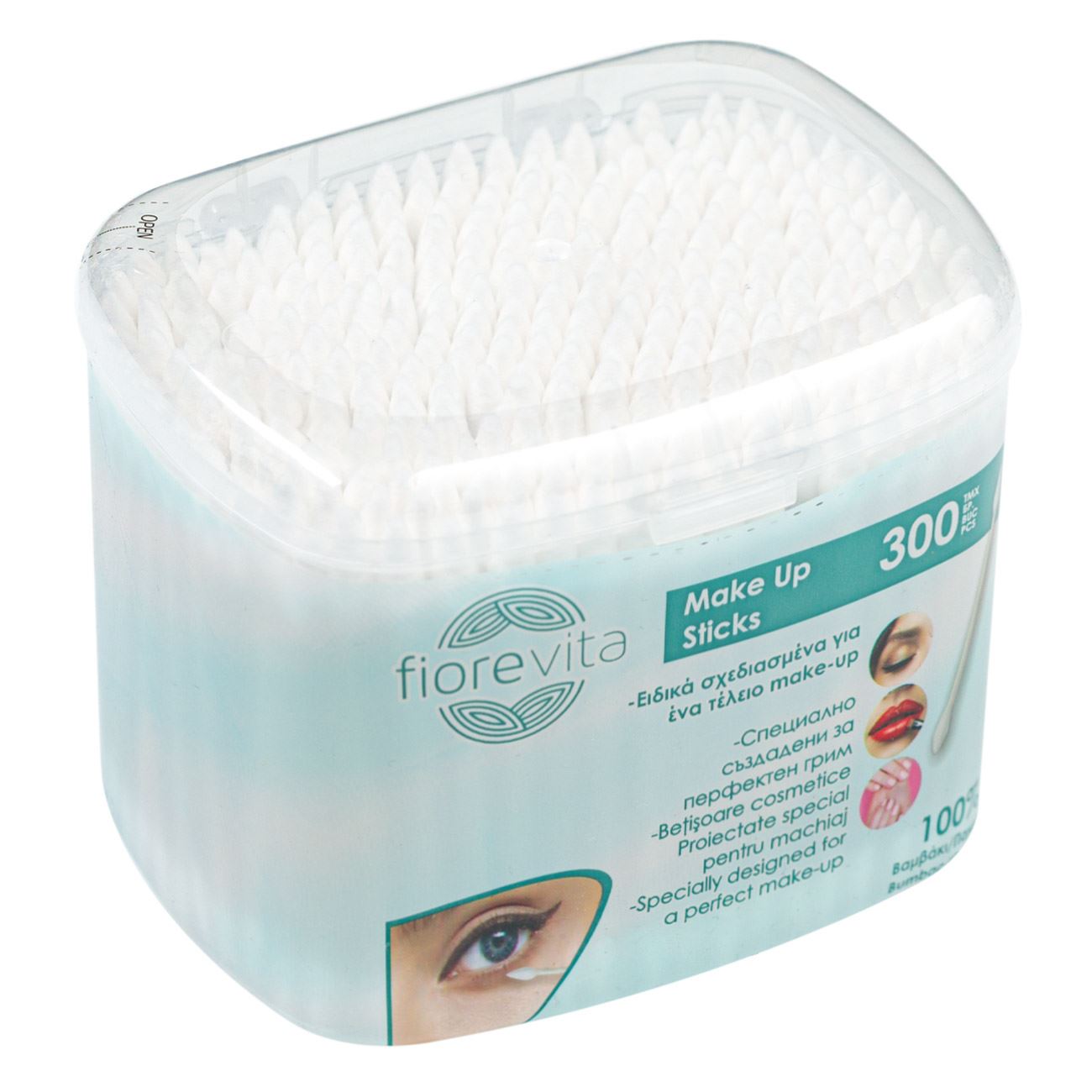Betisoare igienice machiaj, fiorevita, set 300 bucati