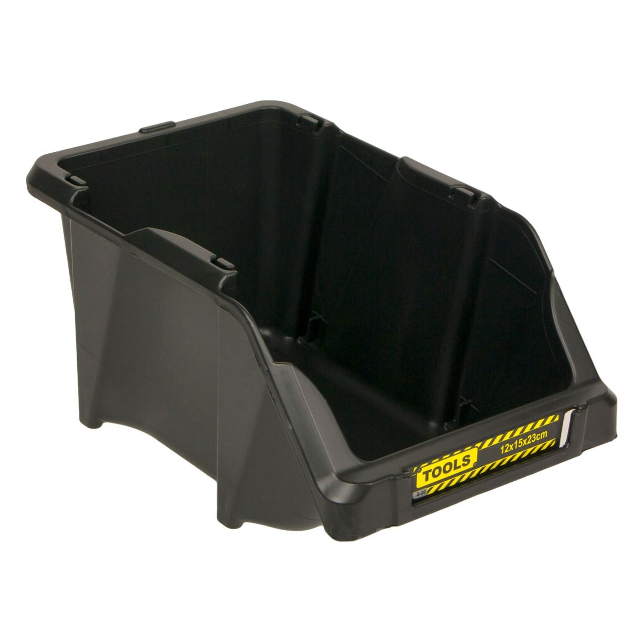 Suport unelte, plastic, stivuibil, dimensiuni 23 x 15 x 12 cm, negru — imaginea 4