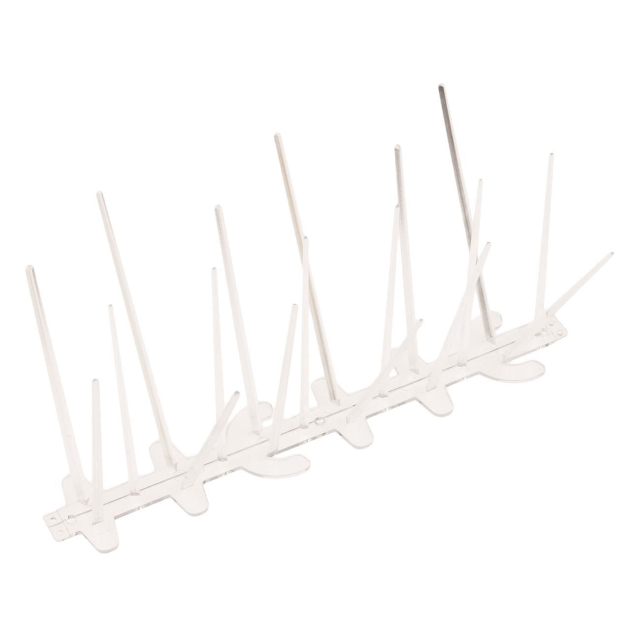 Banda anti-pasari, model plastic transparent, dimensiuni 25 x 3.5 x 11 cm — imaginea 2