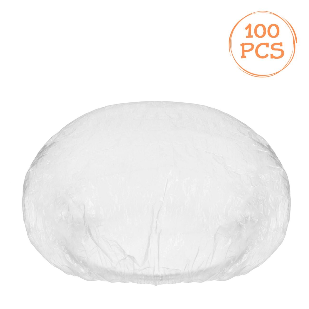 Set casti protectie dus, 100 bucati, transparent