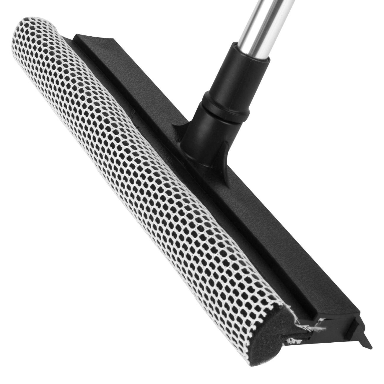Racleta geam extensibila, 25cm, aluminiu, maner 70-120cm, negru