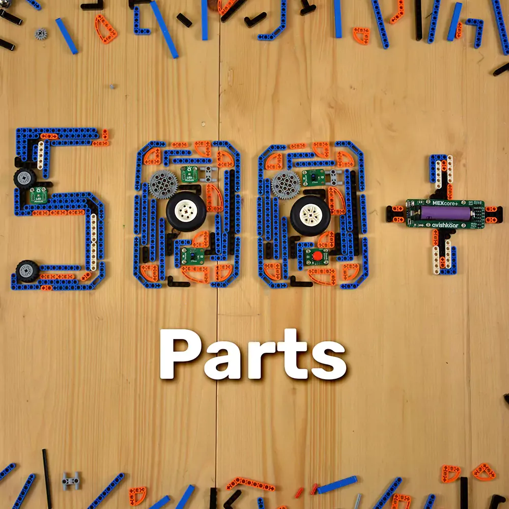Kit robotica pentru copii, Avishkaar MEX Robotics Advanced Kit