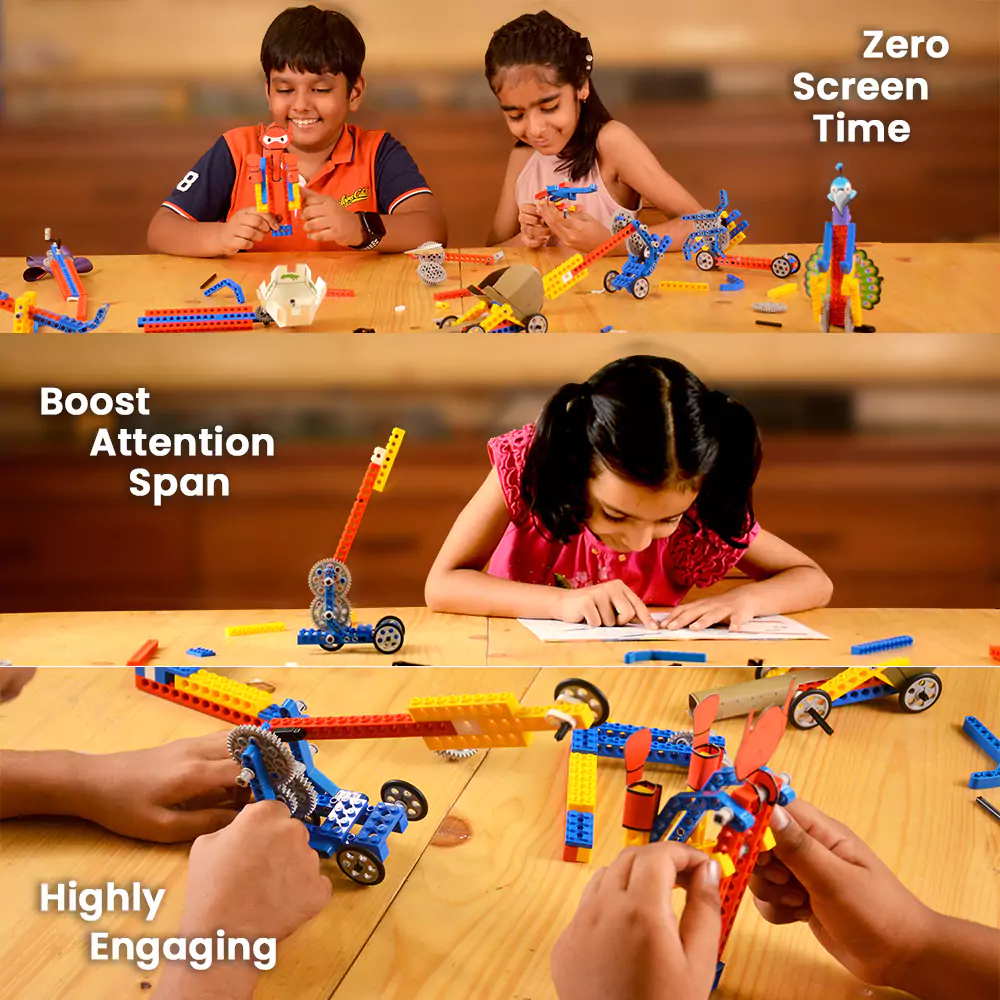 Kit robotica pentru copii, Avishkaar MEX Ultimate Machine Kit