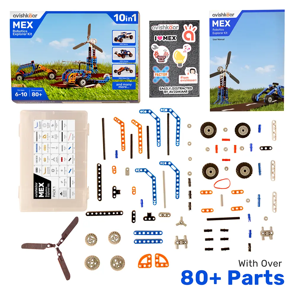 Kit robotica pentru copii, Avishkaar MEX 10-in-1 Robotic Explorer Kit - 2 | YEO
