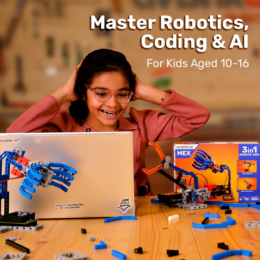 Kit robotica pentru copii, Avishkaar MEX 3-in-1 Robotic ARM Kit - 1 | YEO