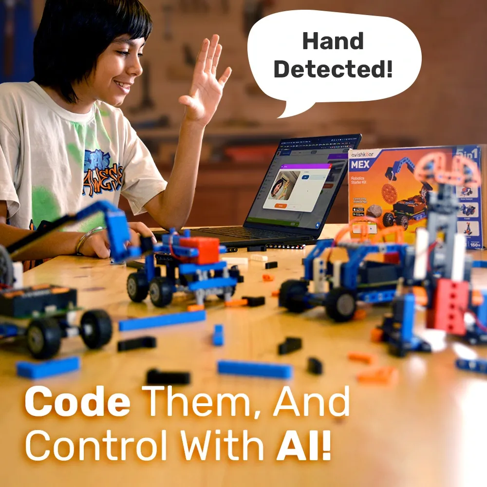 Kit robotica pentru copii, Avishkaar MEX 5-in-1 Robotics Starter Kit - 1 | YEO