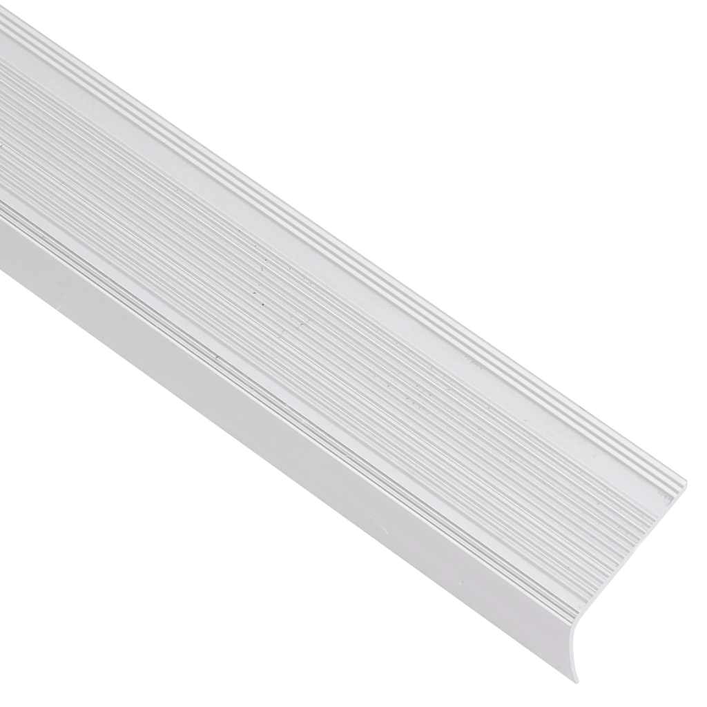 Profile trepte in forma de L, 15 buc, argintiu, 90 cm, aluminiu — imaginea 3