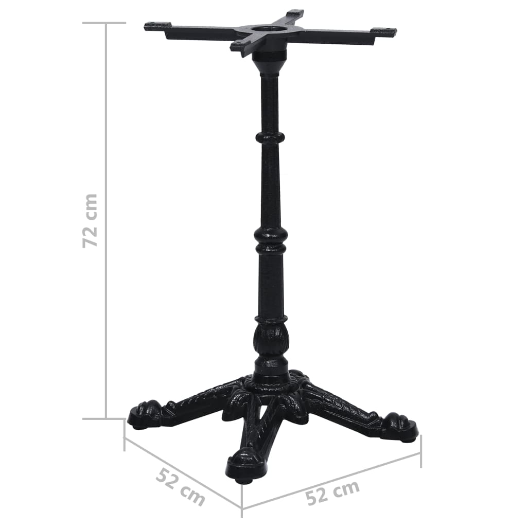 Picior masa de bistro, negru, 52x52x72 cm, fonta - 5 | YEO