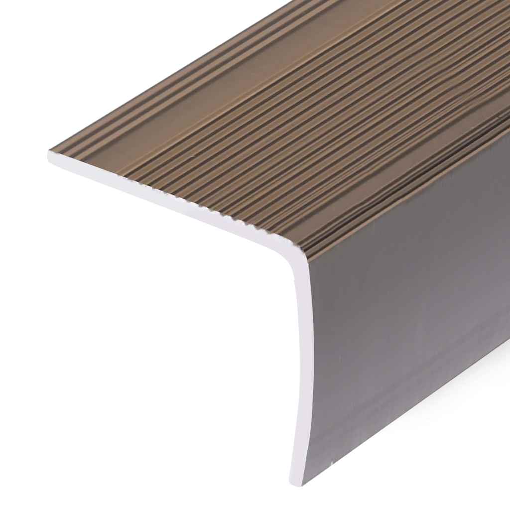 Profile trepte in forma de L, 15 buc., maro, 90 cm, aluminiu — imaginea 5