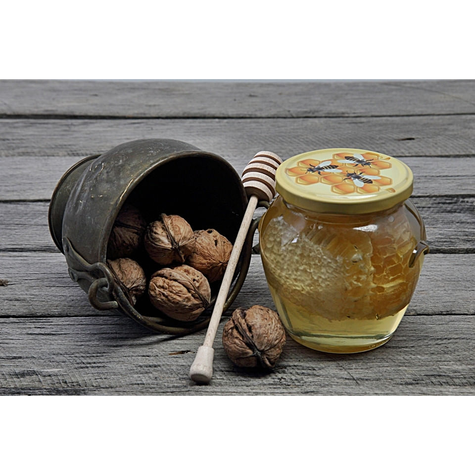 Pachet : 1 Borcan faguri in miere salcam, 750 grame + 1 Borcan faguri miere tei, 750 grame, Miere 100 % naturala - imagine 4