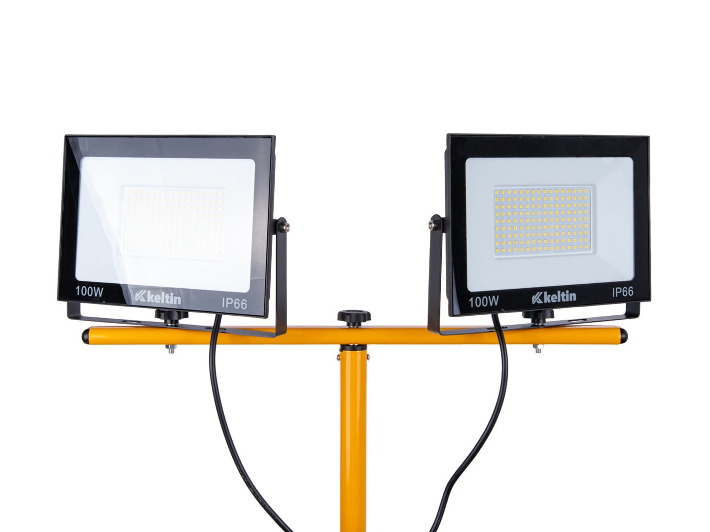 Proiector LED 2 x 100 W cu trepied telescopic pentru constructii, alb neutru, 4500 K, Keltin K02051 - imagine 16