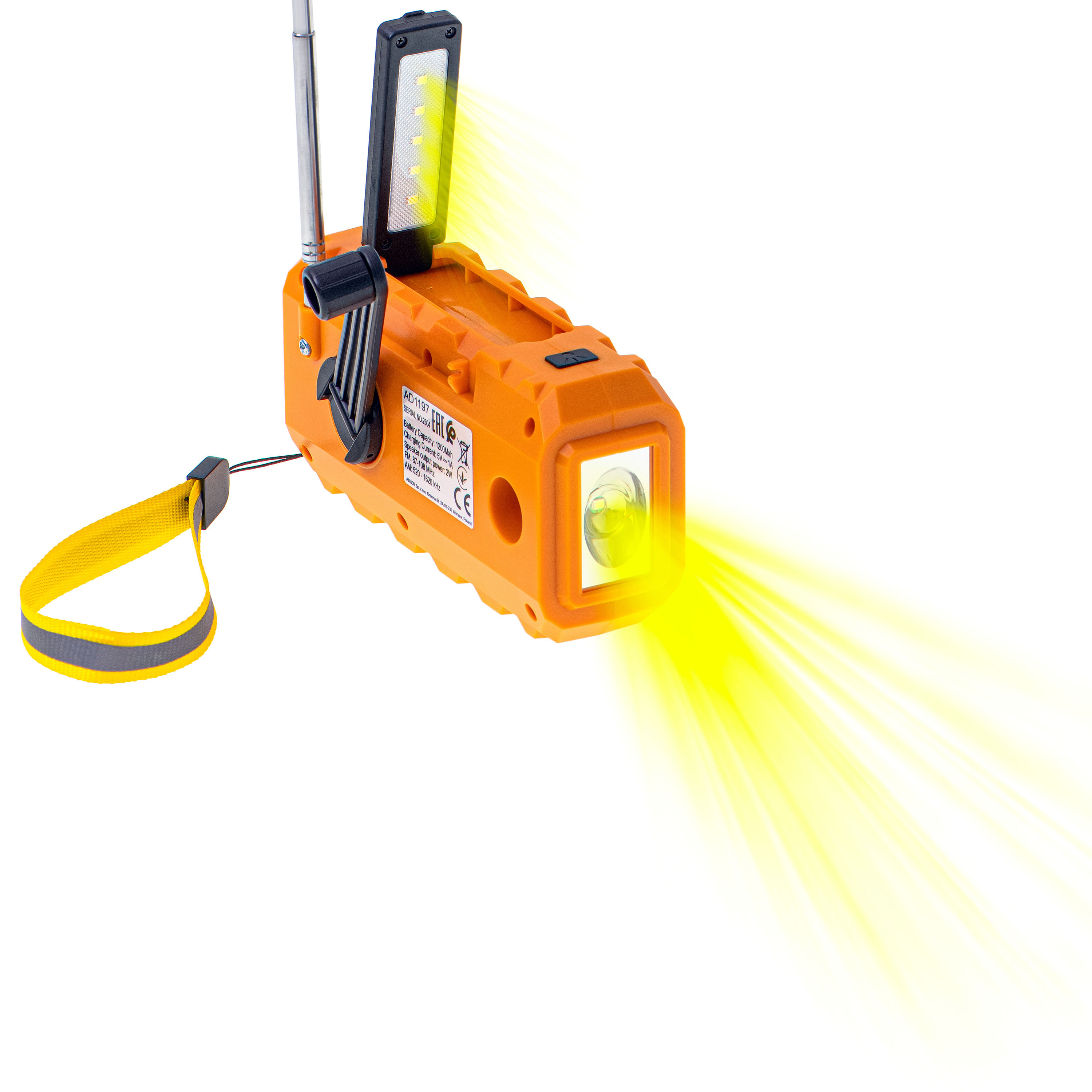 Radio portabil cu lanterna si functie de incarcare, 1200 mAh, Adler AD1197 - 3 | YEO