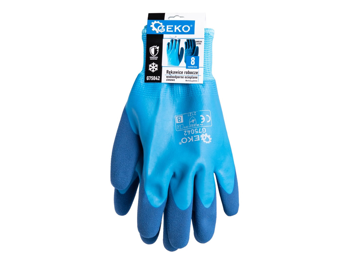 Manusi de iarna impermeabile izolate, bumbac / latex, marimea 8, Geko G75042 - imagine 3