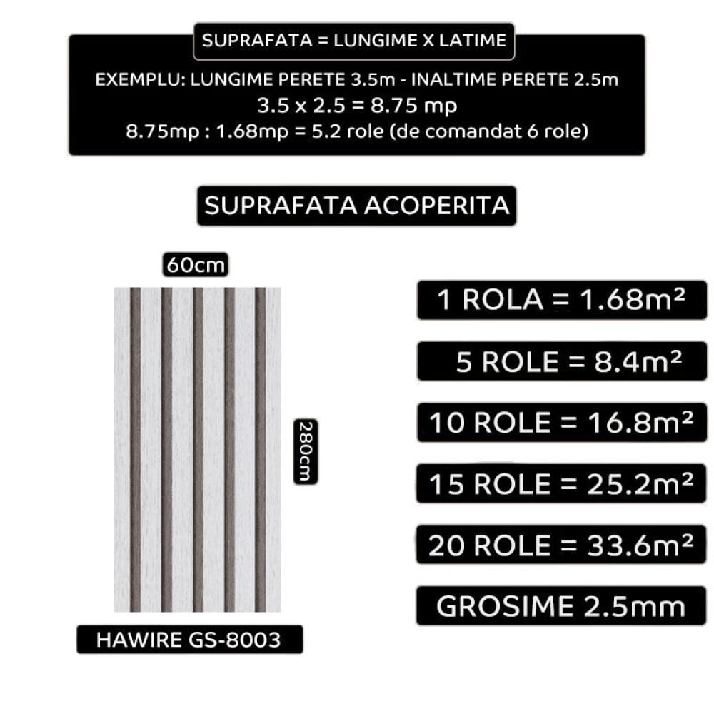 Tapet autoadeziv 3D, Pentru perete sau tavan, Suprafata acoperire 1.68mp, Rola 0.6x2.8m, Grosime 2.5mm - 1 | YEO
