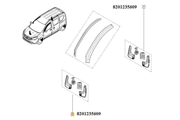 Set aparatori noroi fata/ spate