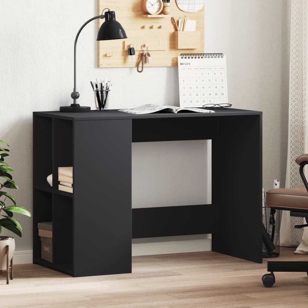 Birou, negru, 102x50x75 cm, lemn prelucrat
