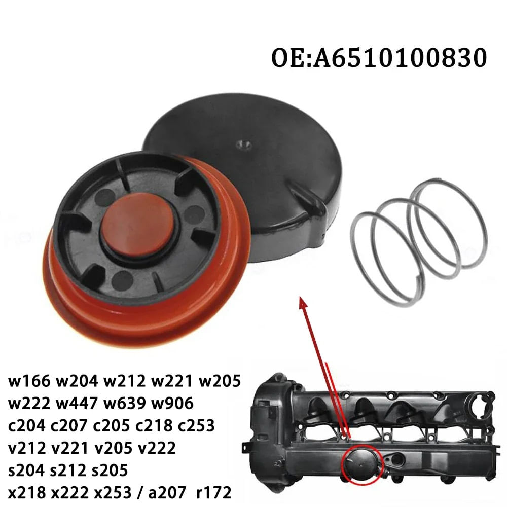 Capac supapă PCV cu membrană pentru Mercedes-Benz Clasa C W204 C, E , S , V , ML 2.2L A6510109118  6510100630 - 2 | YEO