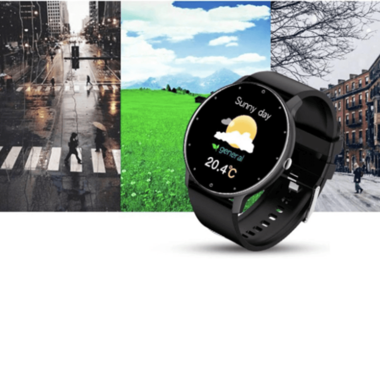 Ceas smartwatch RoHS®,UltraSLIM,Notificari Apeluri/Sms/Social Media, GMonitorizare activitati fizice, somn, ritm cardiac - 2 | YEO
