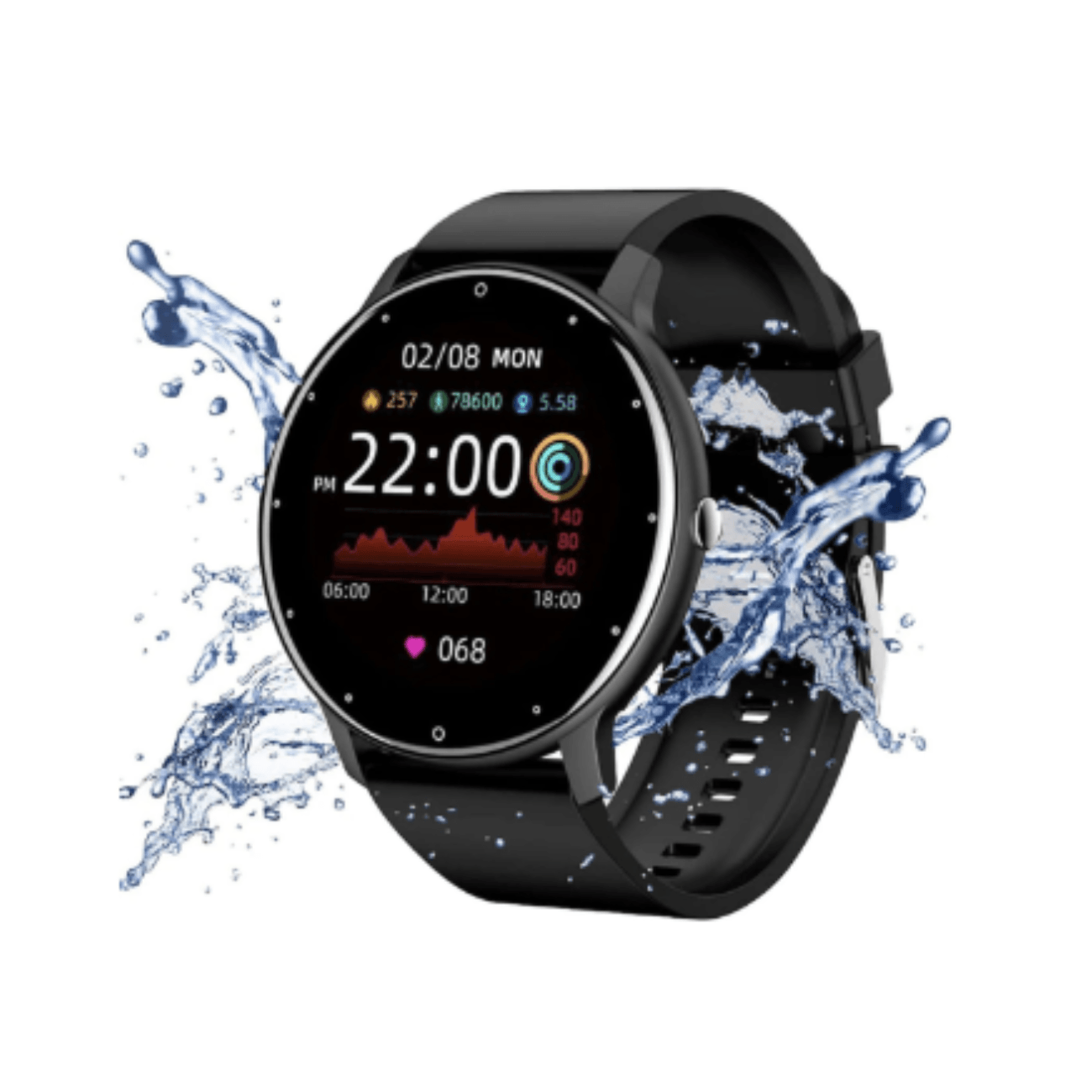 Ceas smartwatch RoHS®,UltraSLIM,Notificari Apeluri/Sms/Social Media, GMonitorizare activitati fizice, somn, ritm cardiac - 3 | YEO