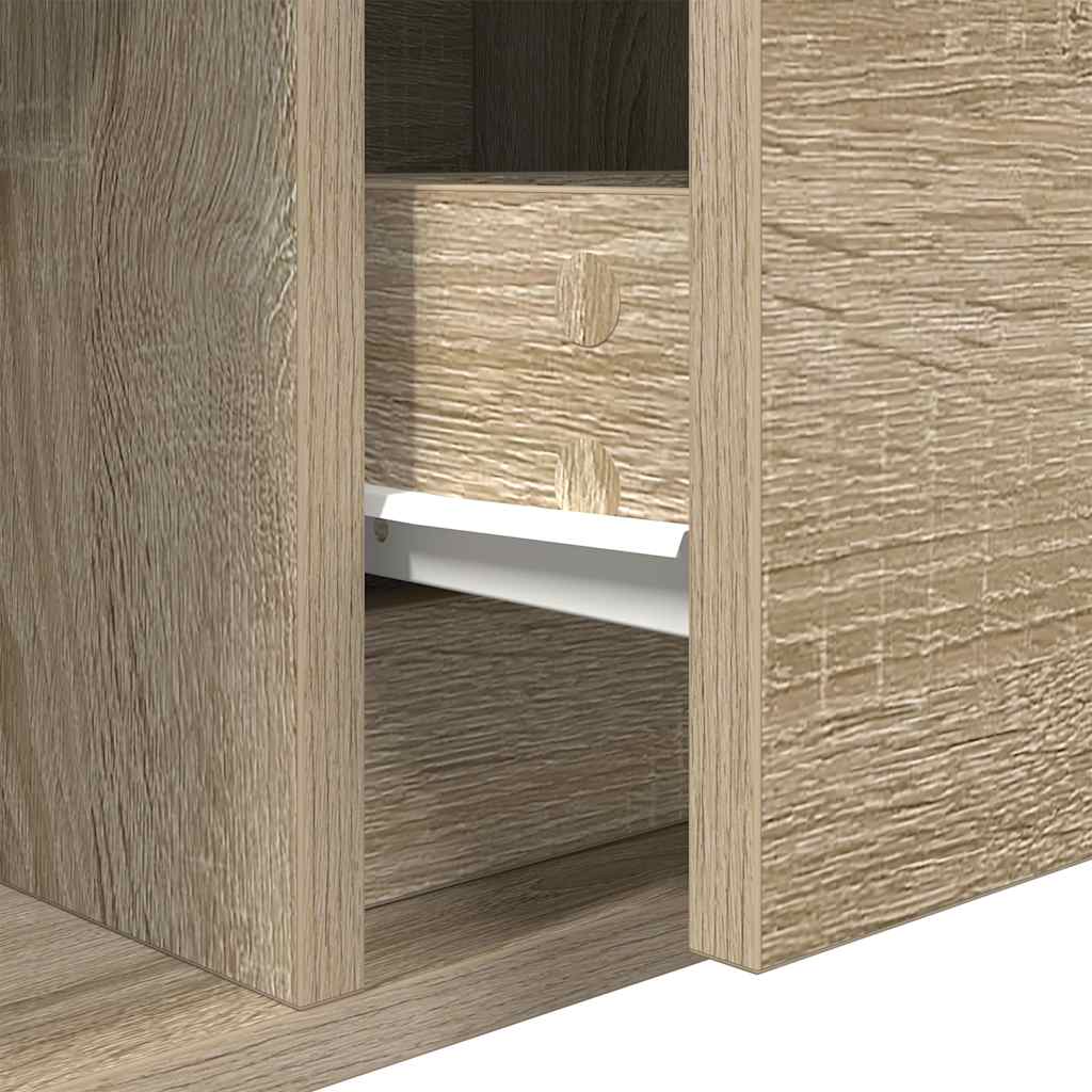 Dulapuri TV 2 buc Stejar Sonoma 60x31x25,5 cm Lemn prelucrat — imaginea 13