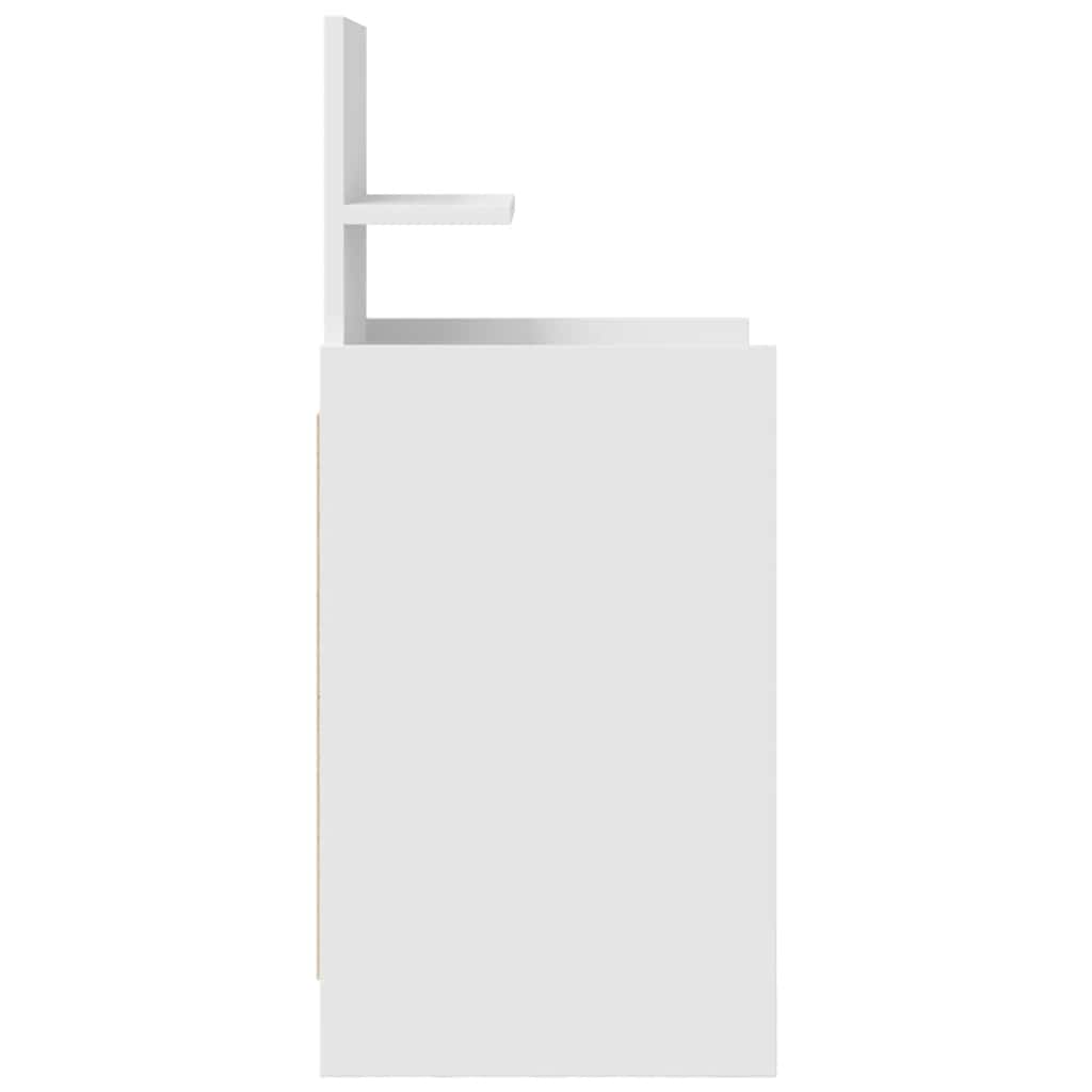 Noptiere cu 2 sertare 2 buc Alb 38x34x80 cm — imaginea 8