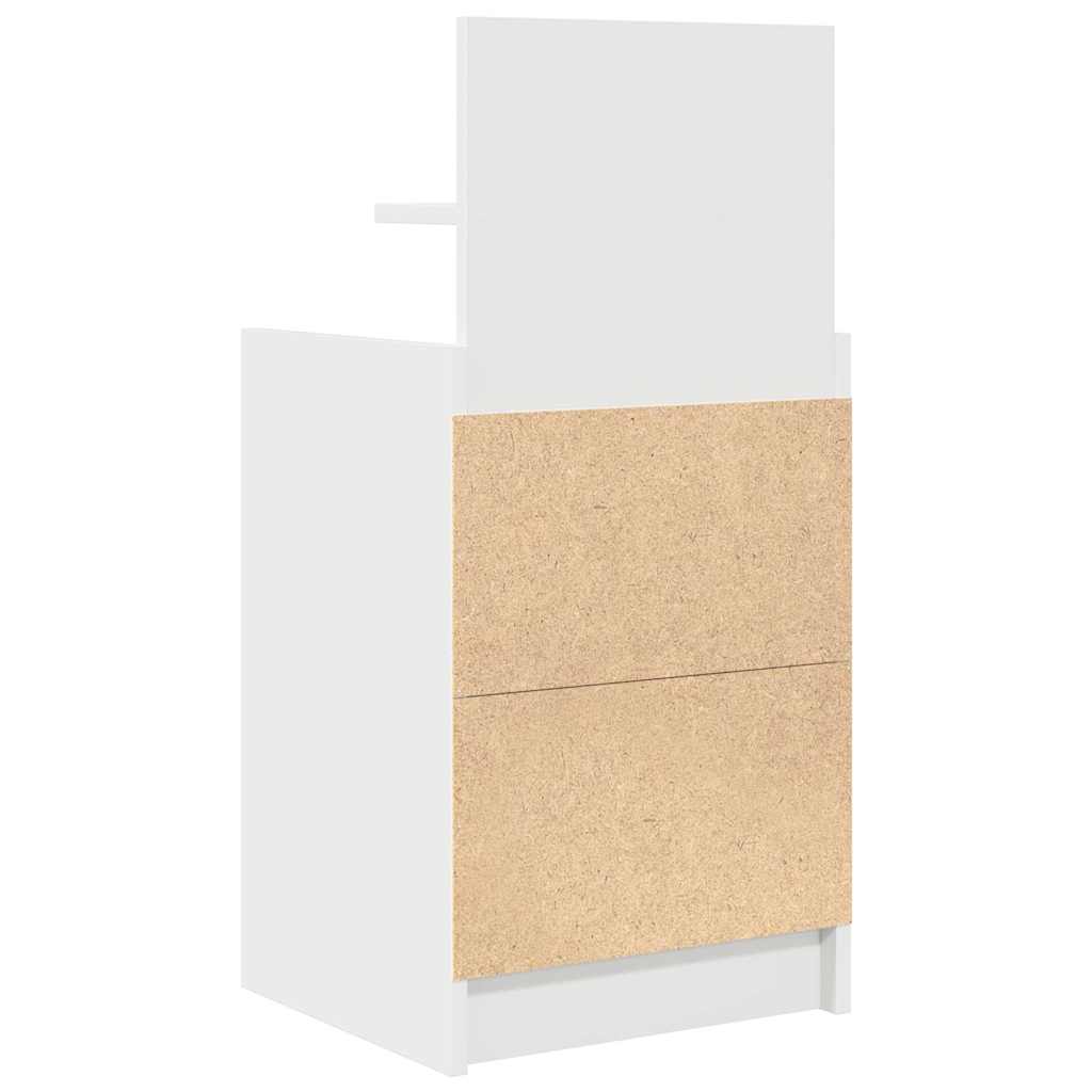 Noptiere cu 2 sertare 2 buc Alb 38x34x80 cm — imaginea 9