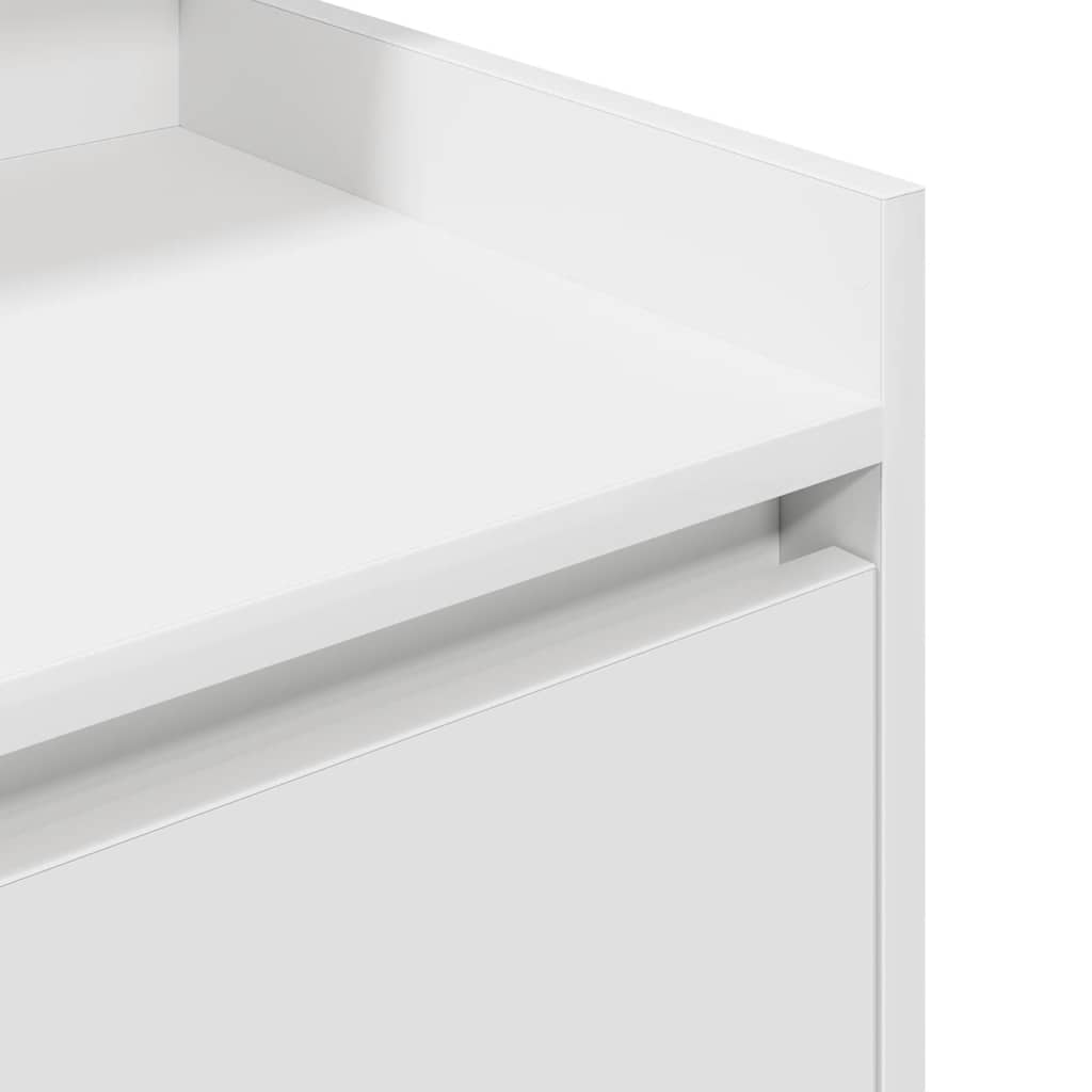 Noptiere cu 2 sertare 2 buc Alb 38x34x80 cm — imaginea 10