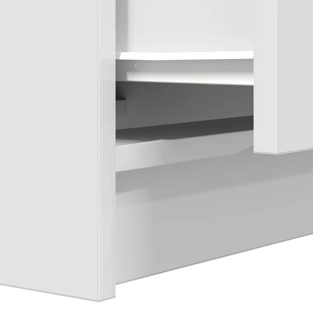 Noptiere cu 2 sertare 2 buc Alb 38x34x80 cm — imaginea 11