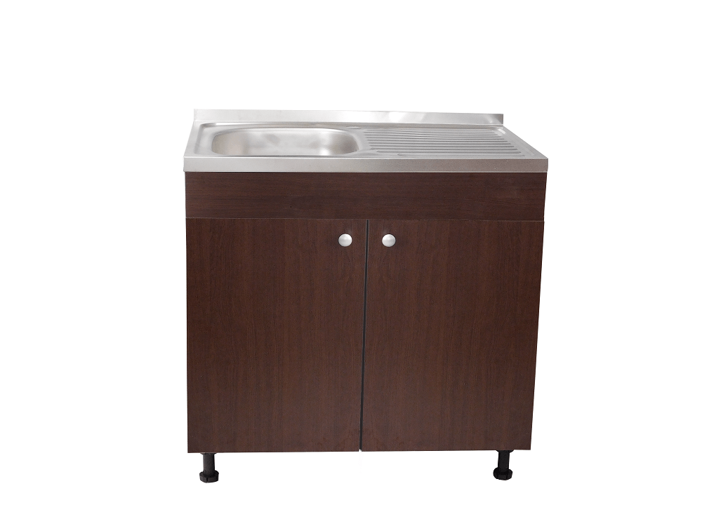 Set ,Masca Chiuveta Wenghe , 80 cm X 50 cm X 80 cm, Chiuveta anticalcar ,Baterie lebada flexibila si Sifon scurgere