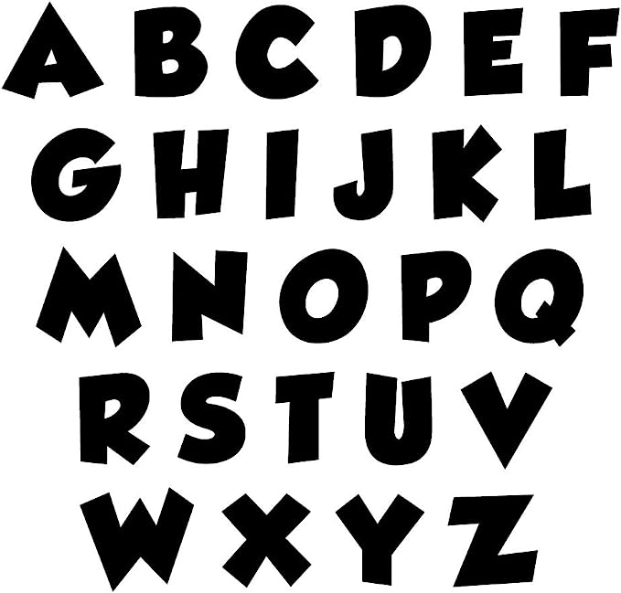 Sticker decorativ, Alfabet, negru, aprox 7cm litera