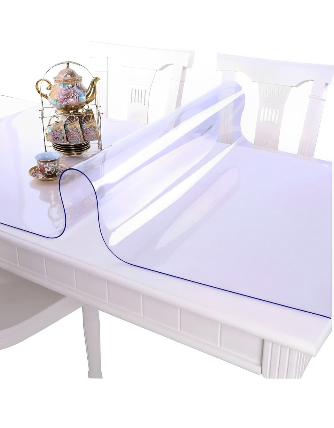 Fata de masa transparenta din silicon, 140x80 cm, grosime 1.2 mm, aspect ca de sticla - imagine 7