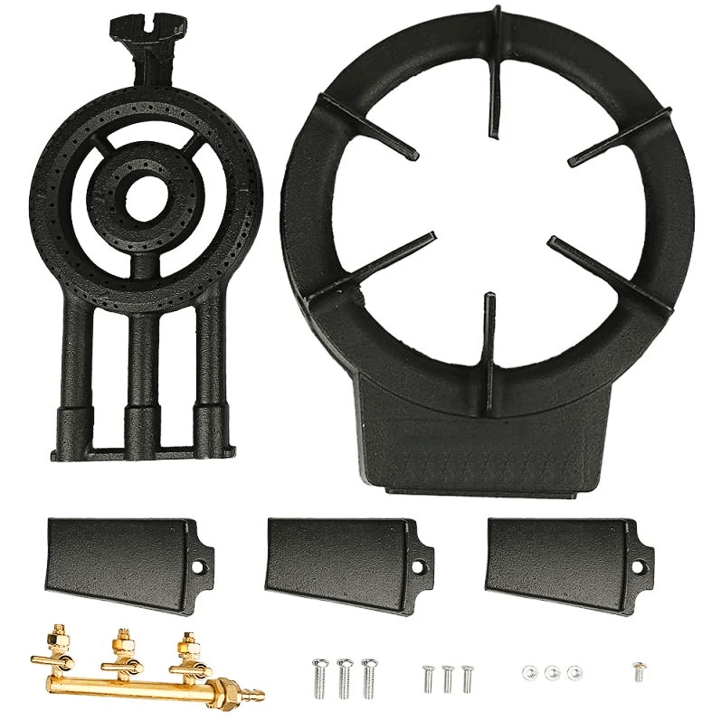 Pirostrie fonta SARA cu 3 robineti + Kit reglabil gpl RH-10 + Tub flex 2M+2 Coliere