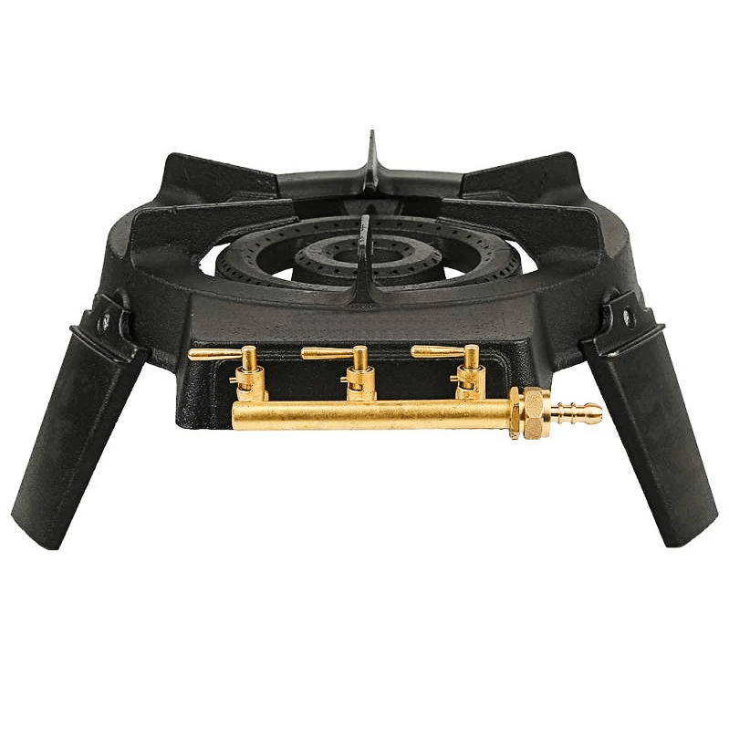 Pirostrie fonta SARA cu 3 robineti + Kit reglabil gpl RH-10 + Tub flex 2M+2 Coliere - 1 | YEO