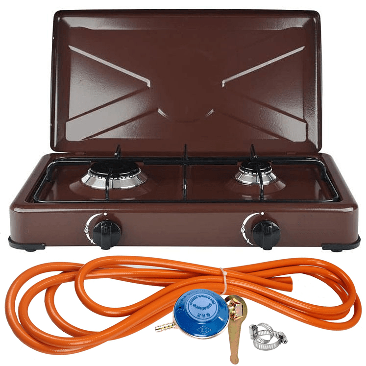 Aragaz maro, 2 ochiuri + Kit reglabil gpl RH-10 + Tub flex 2M+2 Coliere