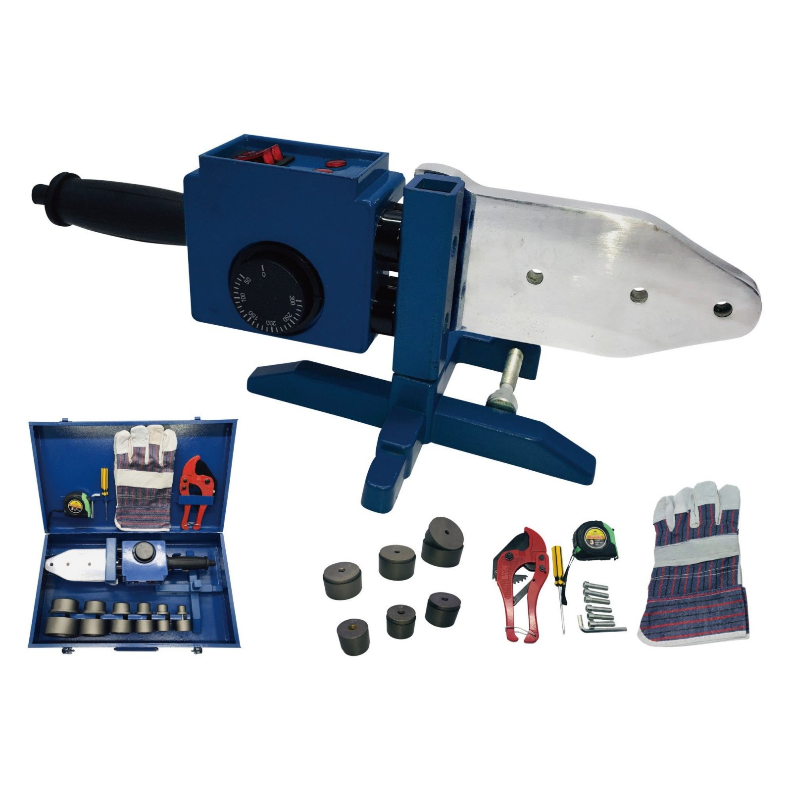 Aparat de lipit tevi PPR Stern PPW2000C, 2000 W, 300°, 6 accesorii, AKT