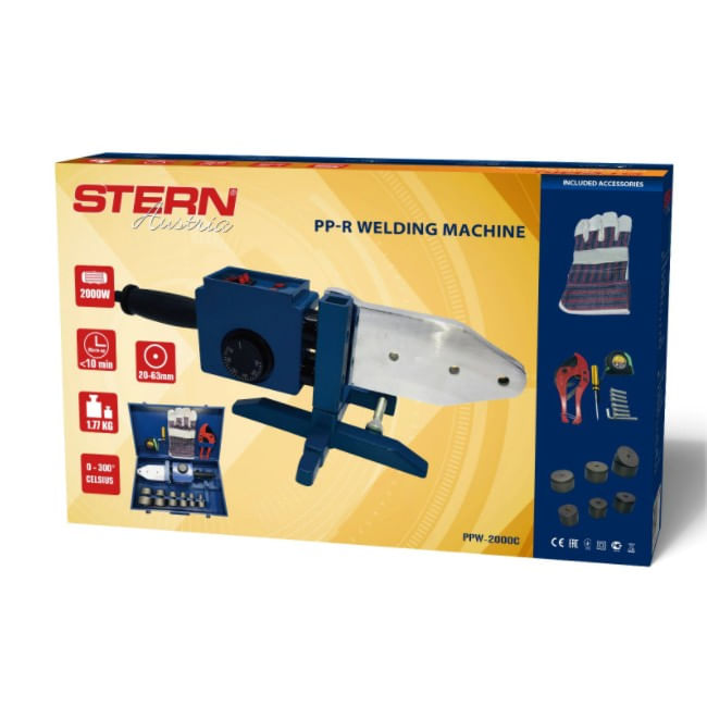 Aparat de lipit tevi PPR Stern PPW2000C, 2000 W, 300°, 6 accesorii, AKT - 1 | YEO