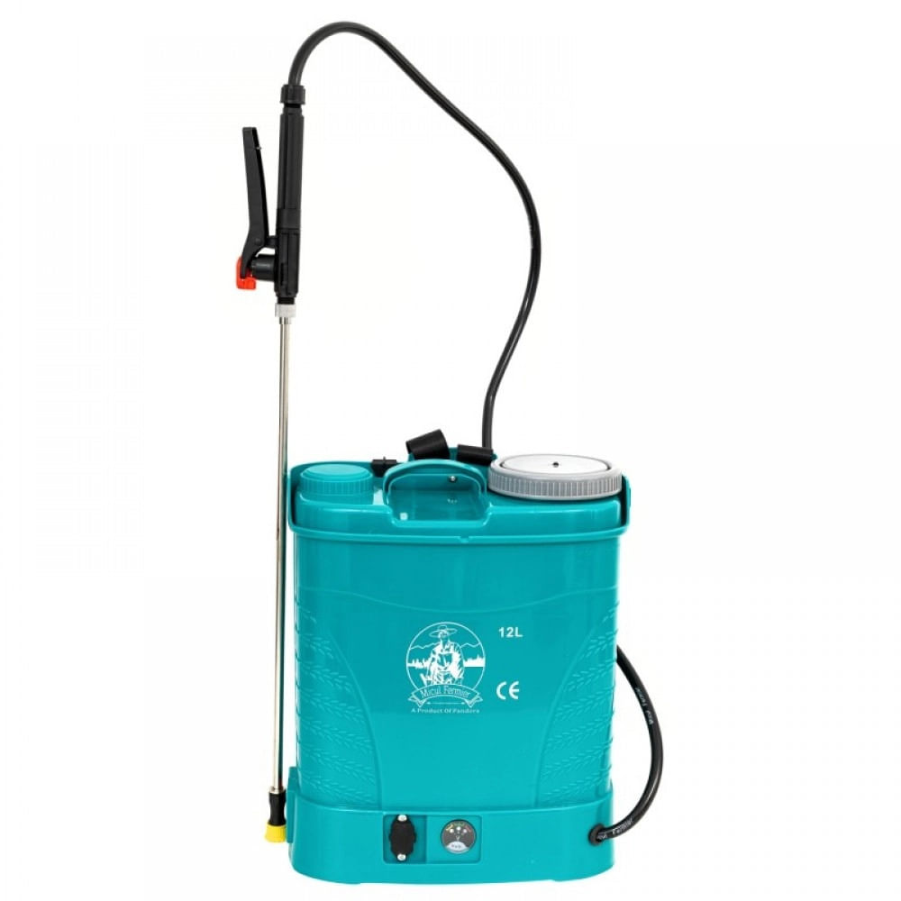 Pompa de stropit cu acumulator Micul Fermier 12 L, 12 V, 2.3 MPA, Complet accesorizata