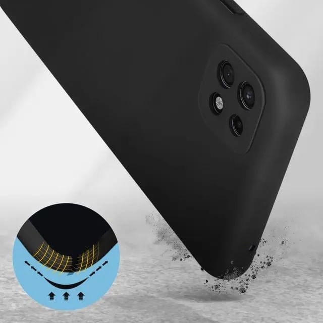 Husa protectie Flippy pentru Samsung A22 5G Liquid Silicone Negru - 4 | YEO