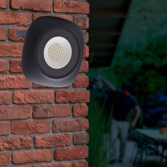 Proiector LED rotund SMD Iris, 20W, 1800Lm, 6400K, lumina rece, negru — imaginea 4