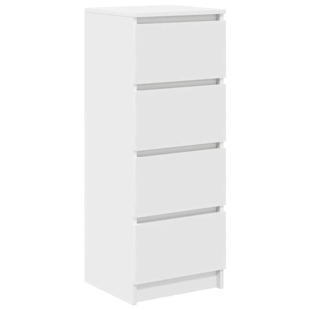 Bufeta alba 37,5x35x99 cm din lemn prelucrat