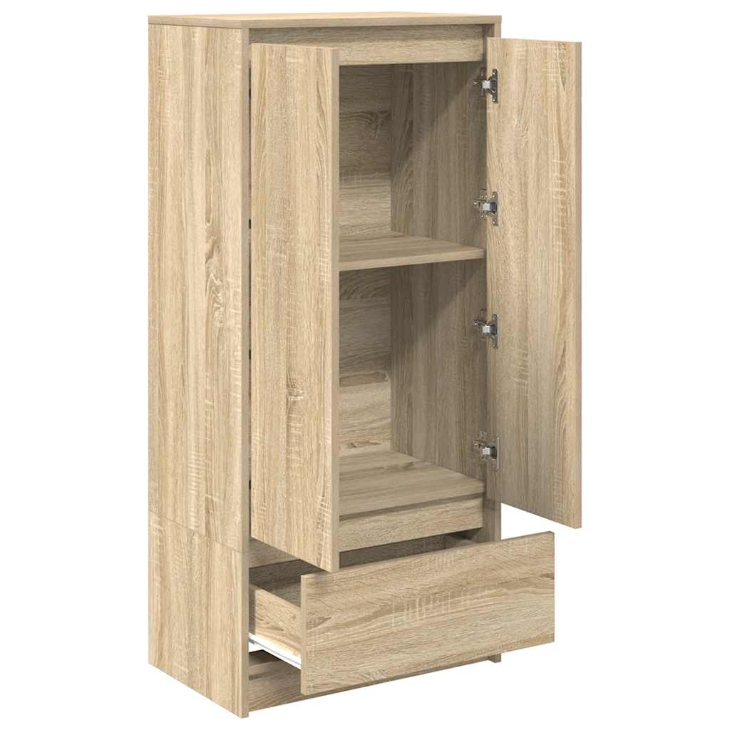 Dulap cu sertar Stejar Sonoma 55,5x34x119,5 cm Lemn prelucrat - imagine 5