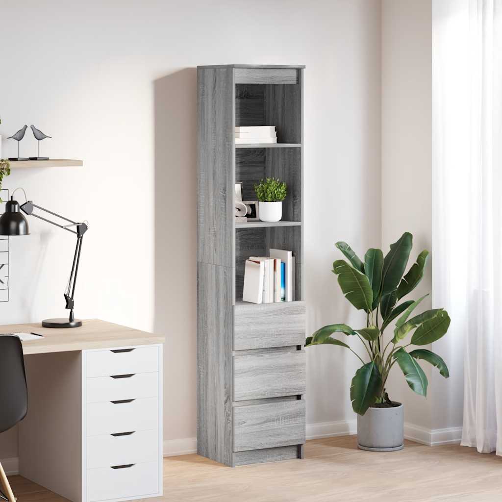 Dulapuri gri Sonoma 37,5x35x180 cm Lemn prelucrat — imaginea 2