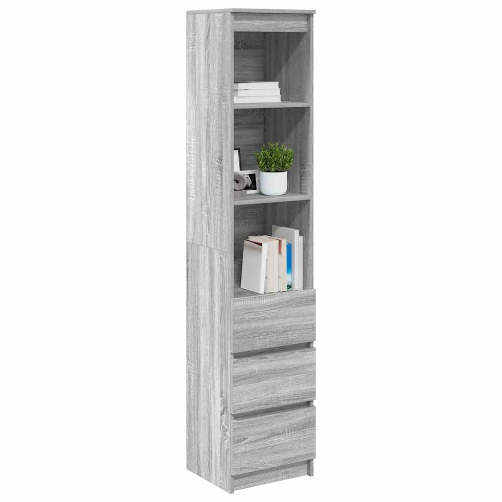 Dulapuri gri Sonoma 37,5x35x180 cm Lemn prelucrat — imaginea 4