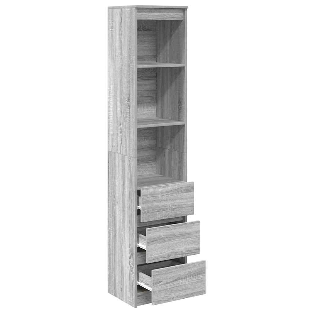 Dulapuri gri Sonoma 37,5x35x180 cm Lemn prelucrat — imaginea 5